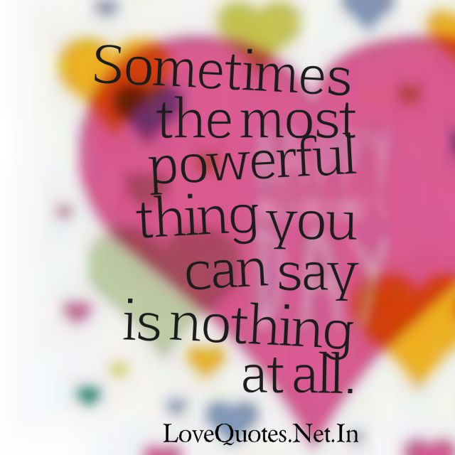 Sometimes the most powerful